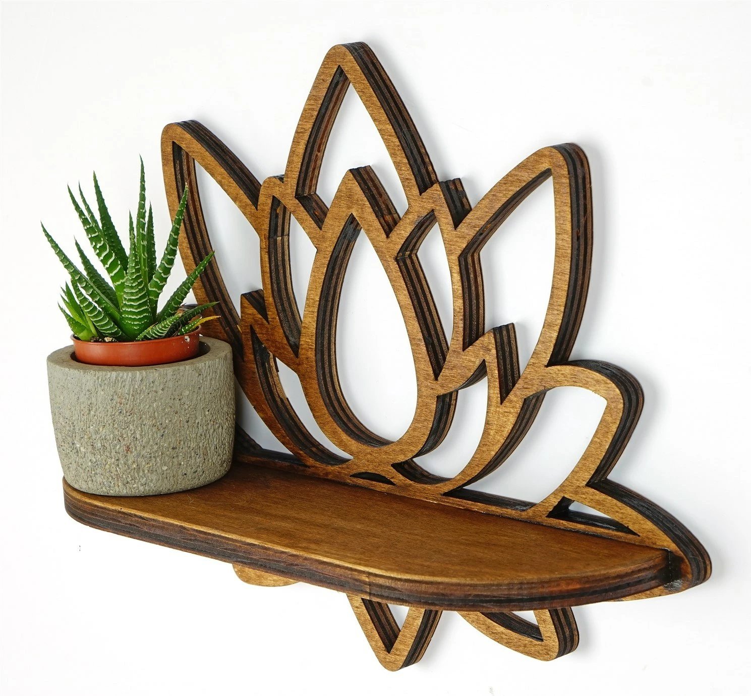 Raf muri Hanah Home, Raf264, ngjyrë arre, 33x26x10 cm