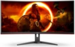 Monitor i lakuar AOC CU34G2XE, 34 inç, VA, 3440x1440, 144Hz, E zezë