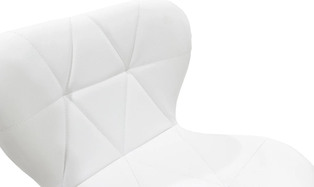 Karrige për bar Coozy pu, ngjyrë bardhë, kornizë kromi, set prej 2 copë