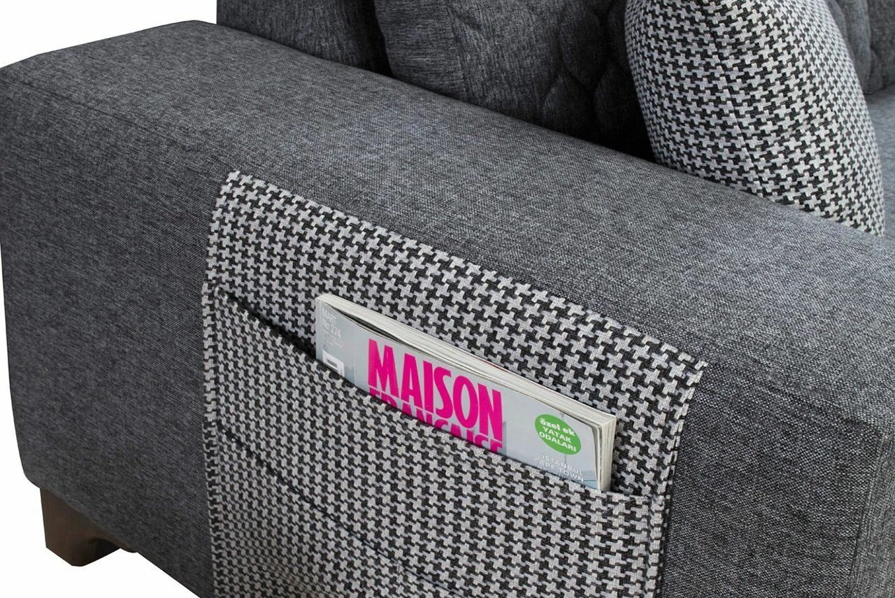 Kënd-sofë krevati Loft, ngjyrë gri, Atelier del Sofa