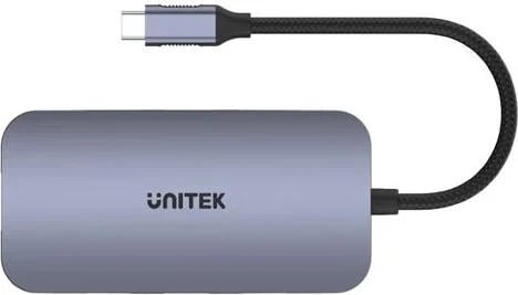 Hub Unitek N9 me USB-C dhe HDMI, gri