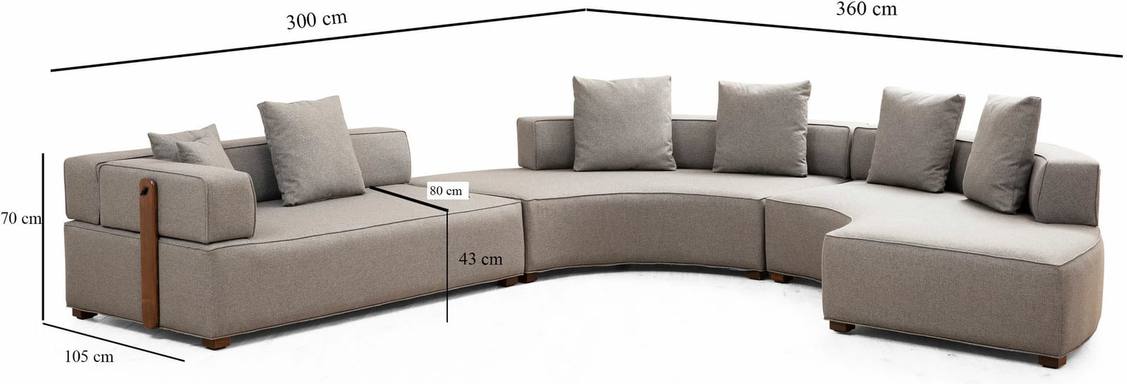 Këndore Atelier del Sofa, Gondol-4, gri