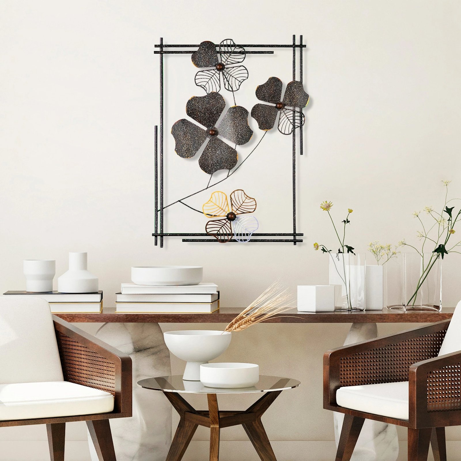 Aksesor dekorativ metalik për mur Wallity, Shannan 2