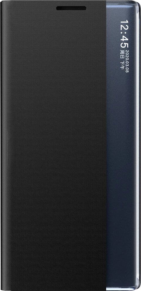 Mbështjellës Hurtel New Sleep Case për Xiaomi Redmi Note 12 Pro+, me kapak dhe qëndrim, e zezë