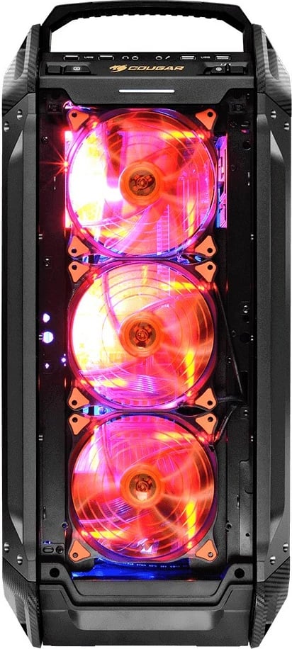 Kasë Cougar Panzer Max midi tower, e zezë