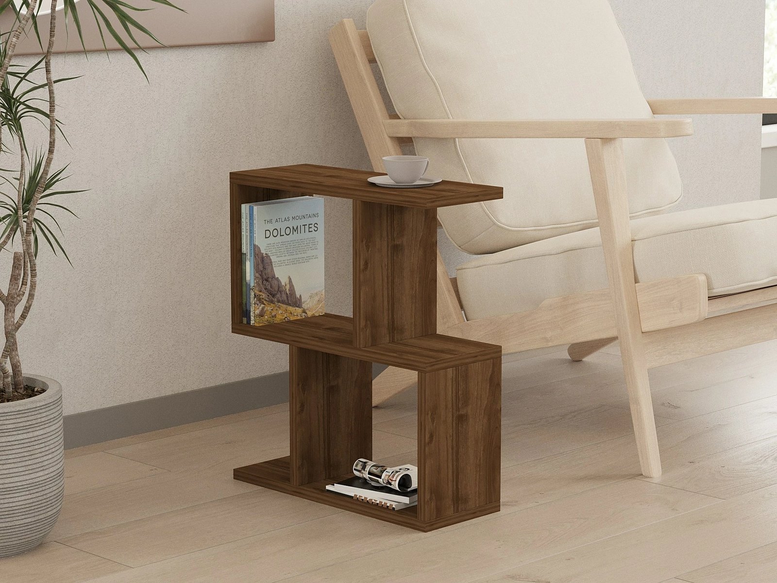 Tavolinë anësore Hanah Home, Zet, ngjyrë arre