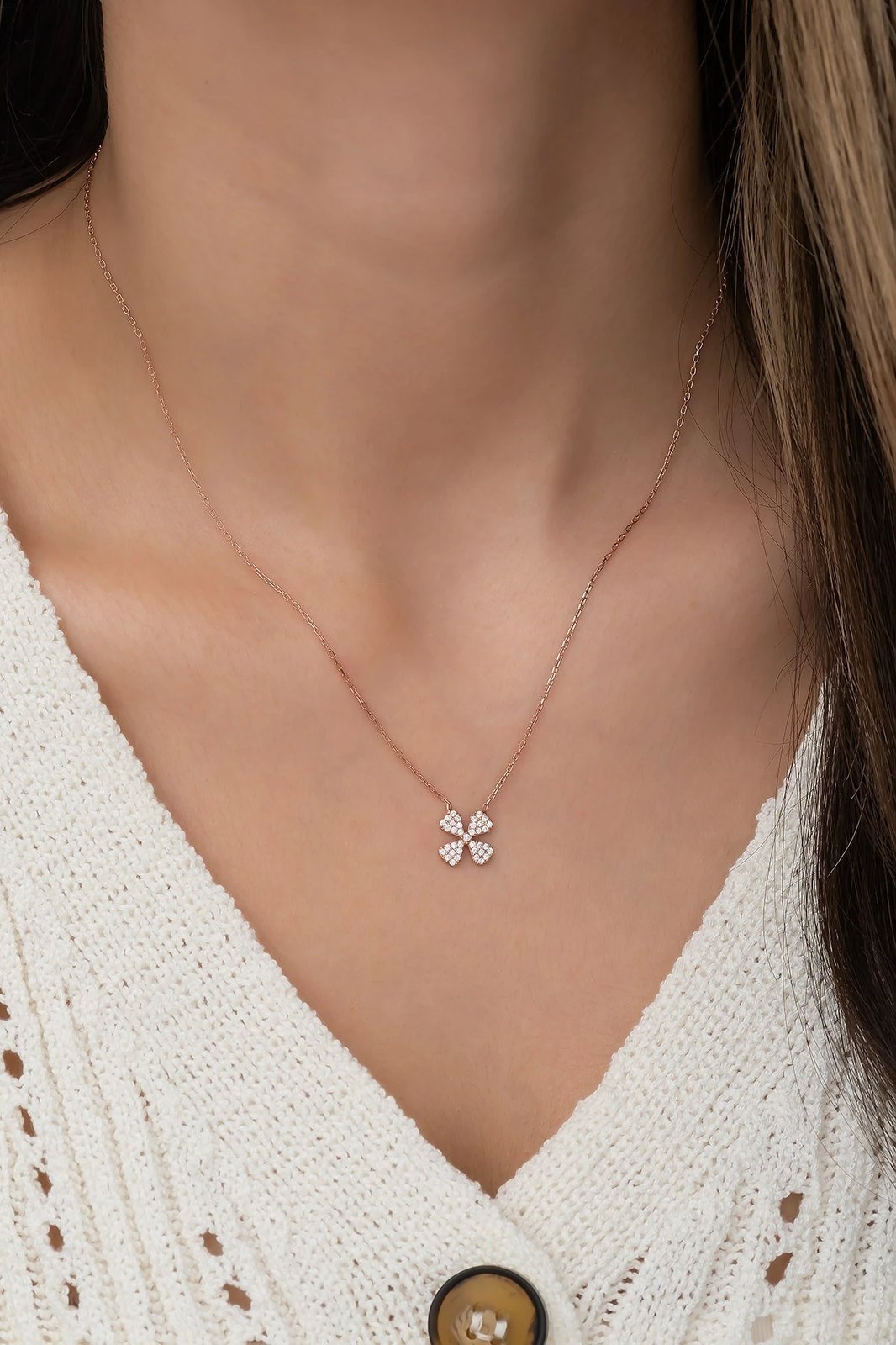 Qafore argjendi Jumeon, TRDYL391, ngjyrë rozë e bardhë