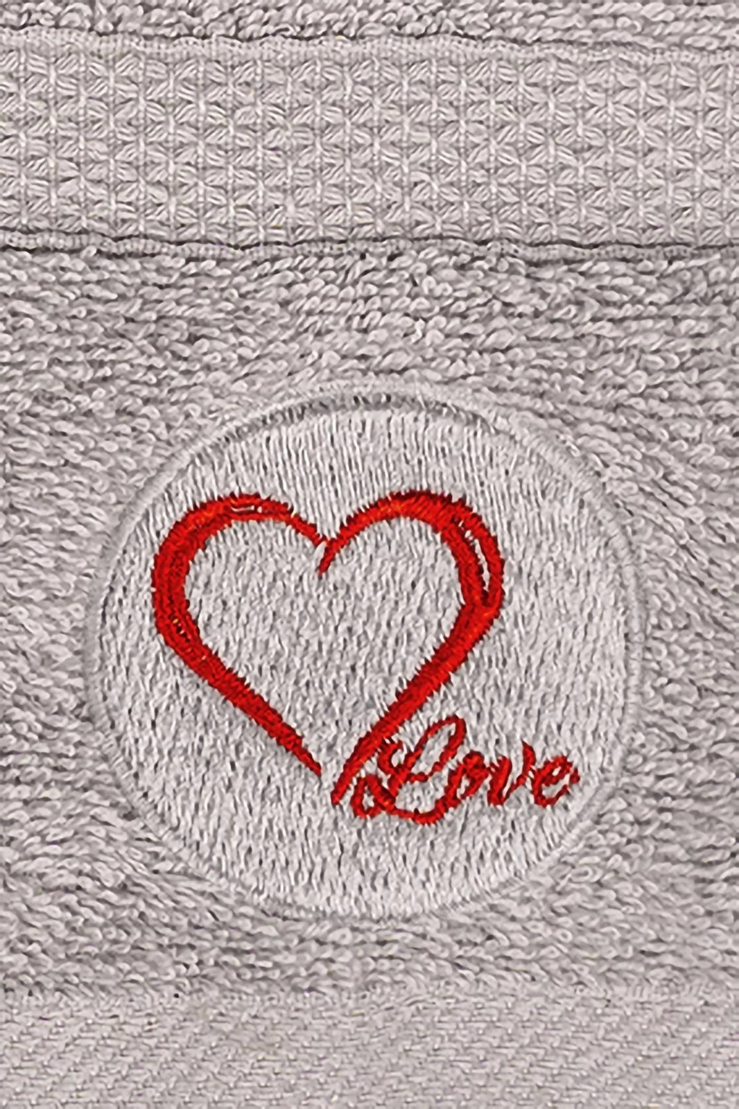 Set peshqirësh duarsh dhe banje (2 copë), Mijolnir, Love, gri Set peshqirësh duarsh dhe banje (2 copë), Mijolnir, Love, gri