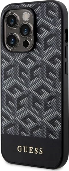 Mbështjellës Guess GUHMP14LHGCFSEK për iPhone 14 Pro 6.1", G Cube Stripes, MagSafe, zi Mbështjellës Guess GUHMP14LHGCFSEK për iPhone 14 Pro 6.1", G Cube Stripes, MagSafe, zi