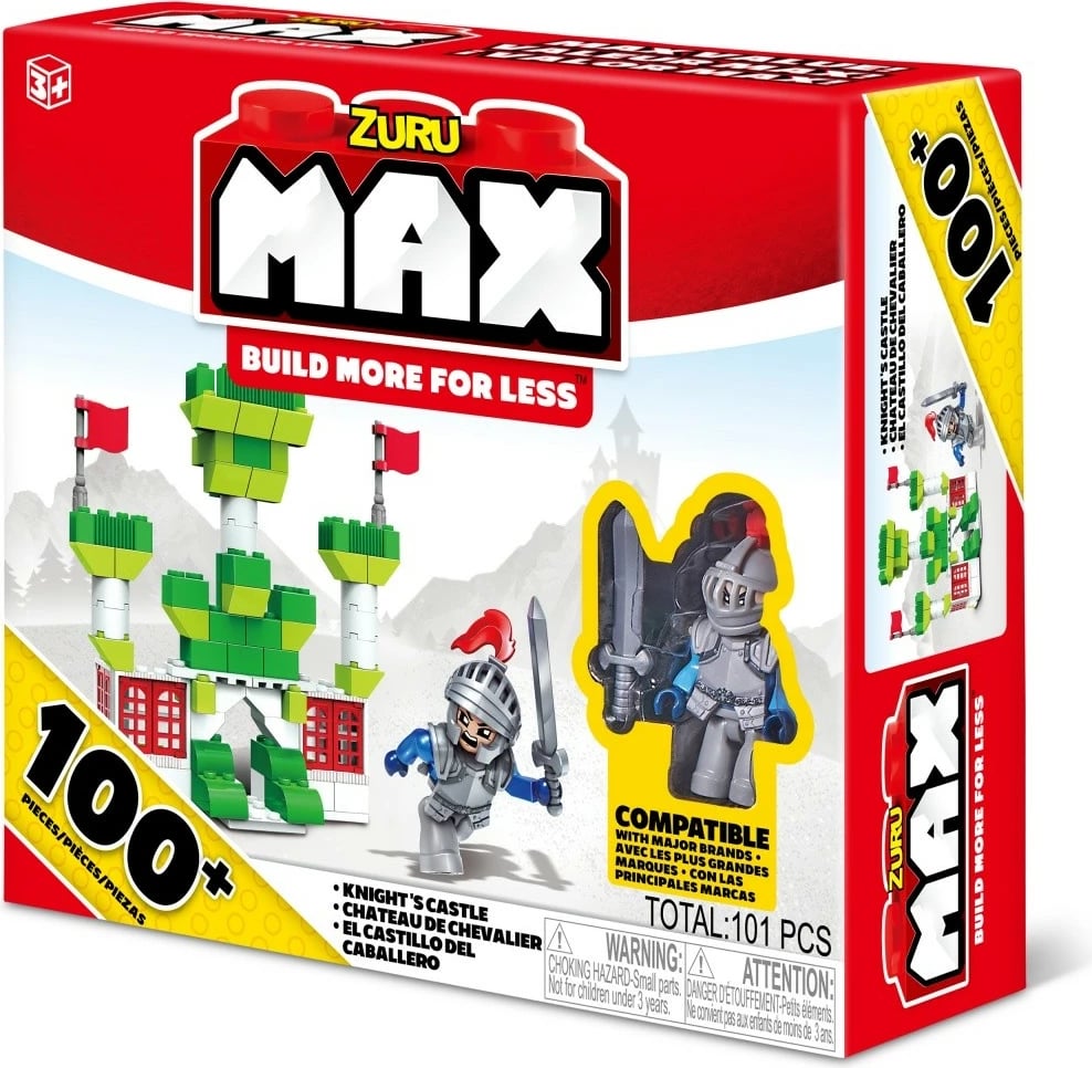 Set blloqe ndërtimi ZURU Max Build More, 100+ pjesë, me figurë, plastikë