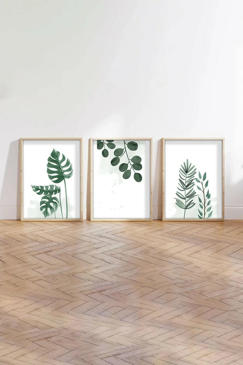 Pikturë dekorative me kornizë MDF (3 copë), Wallity, Huhu193, 50x35