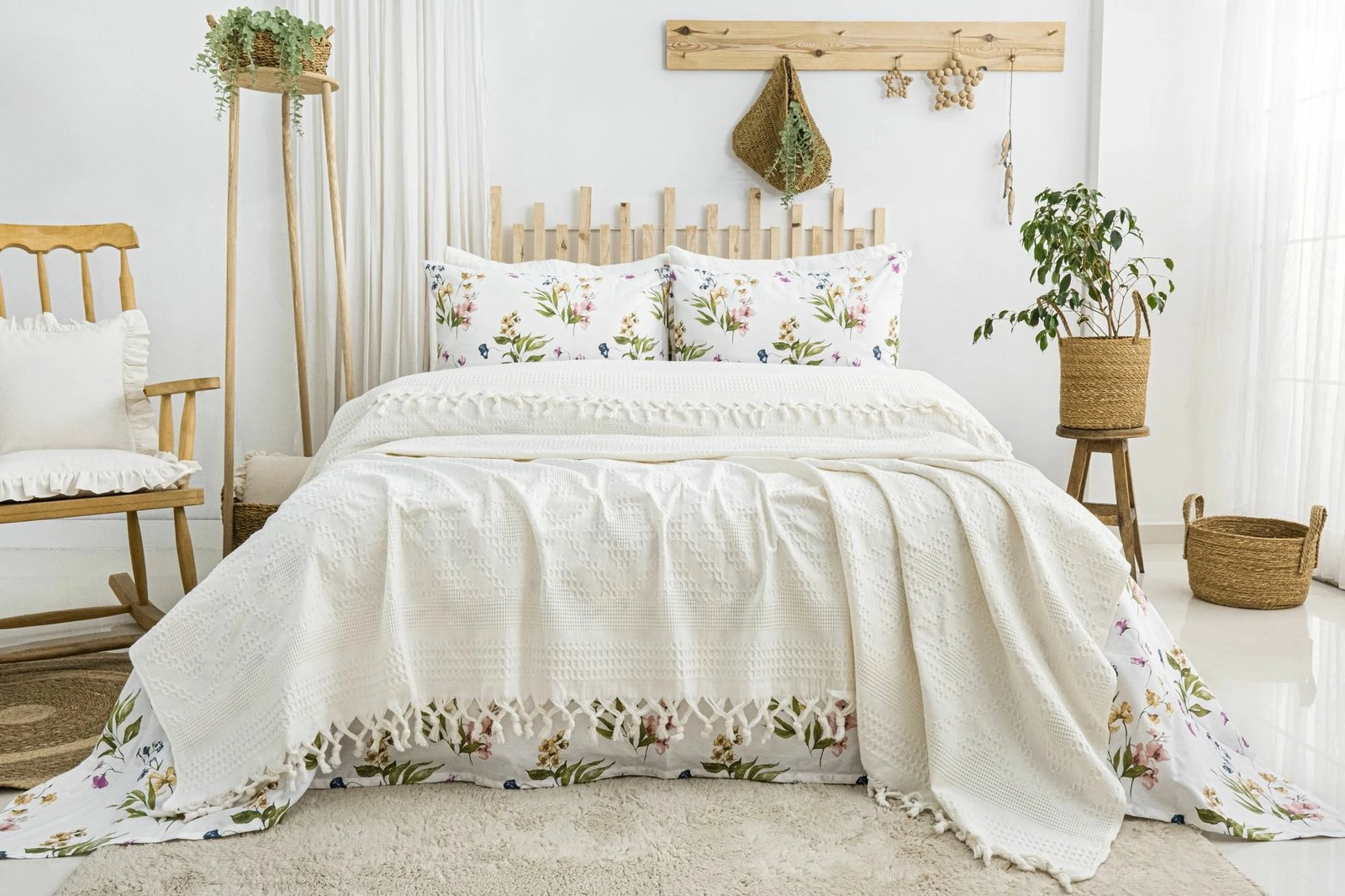 Set piké dopio, krem, L'essentiel