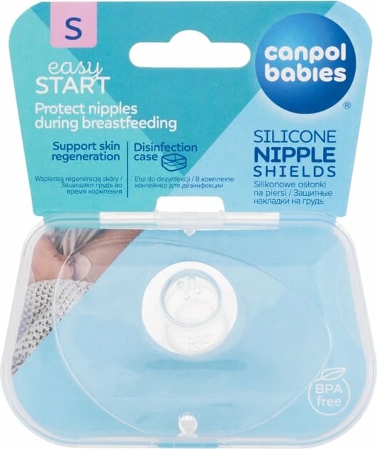 Mbrojtëse silikoni për thithka Canpol babies Easy Start S për gra, 2 copë