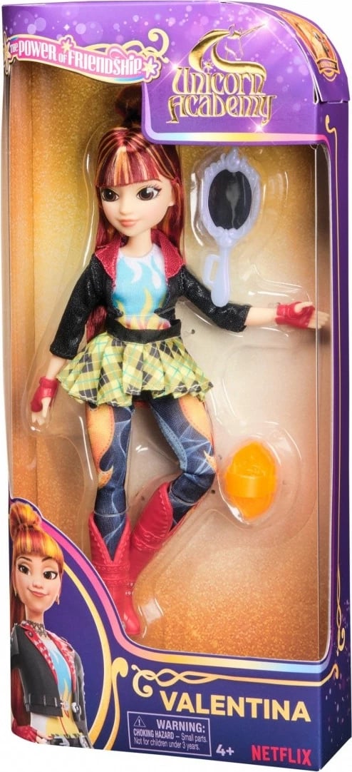 Kukull Unicorn Academy Fashion Valentina Spin Master 24 cm, për vajza, me aksesorë