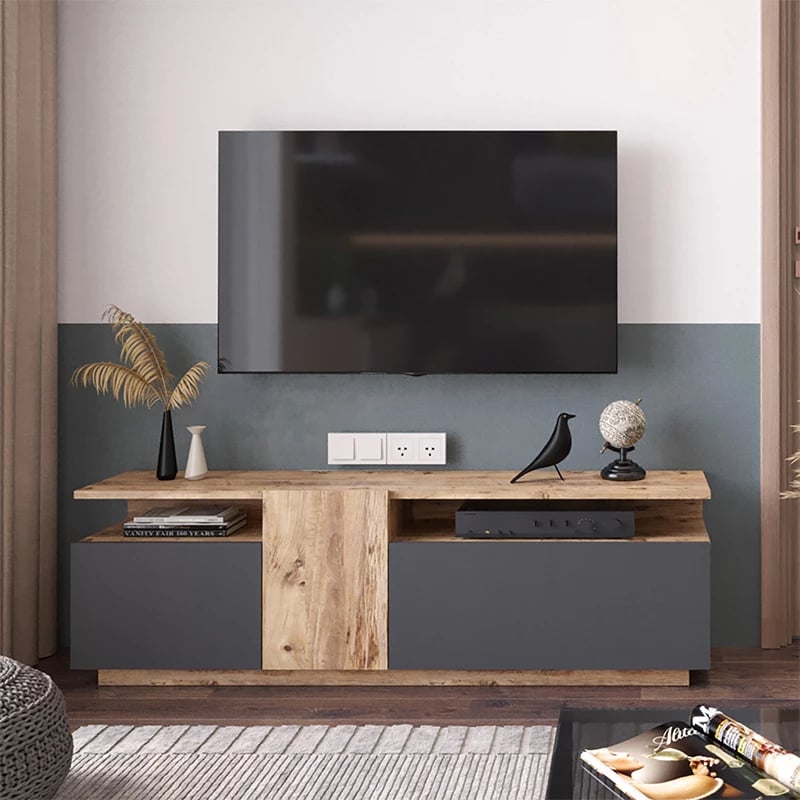 Mbajtëse TV Elana sonoma-anthracite 150x29.5x46.3cm