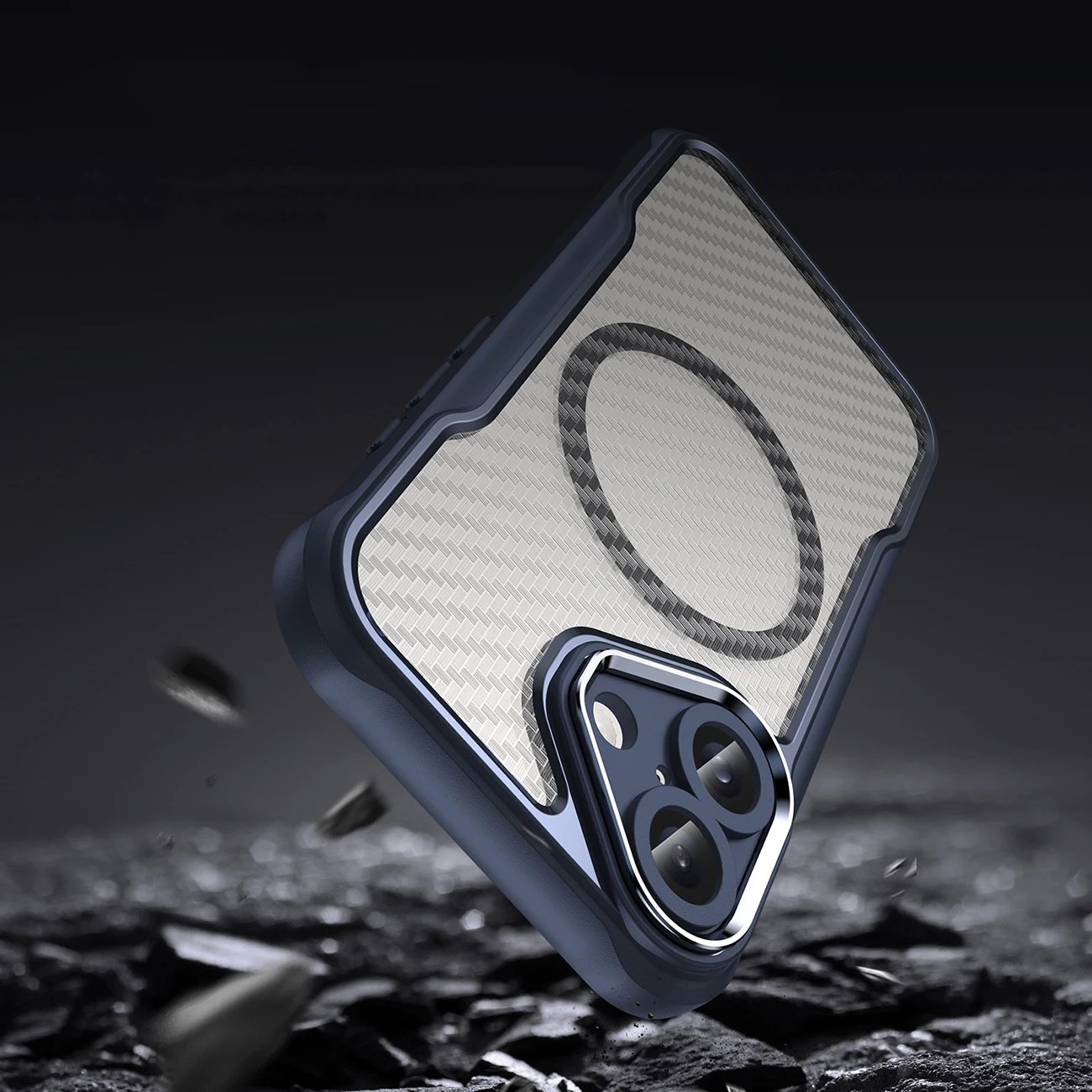 Mbështjellës silikoni Hurtel Leading Series MagSafe për iPhone 16, Kaltër
