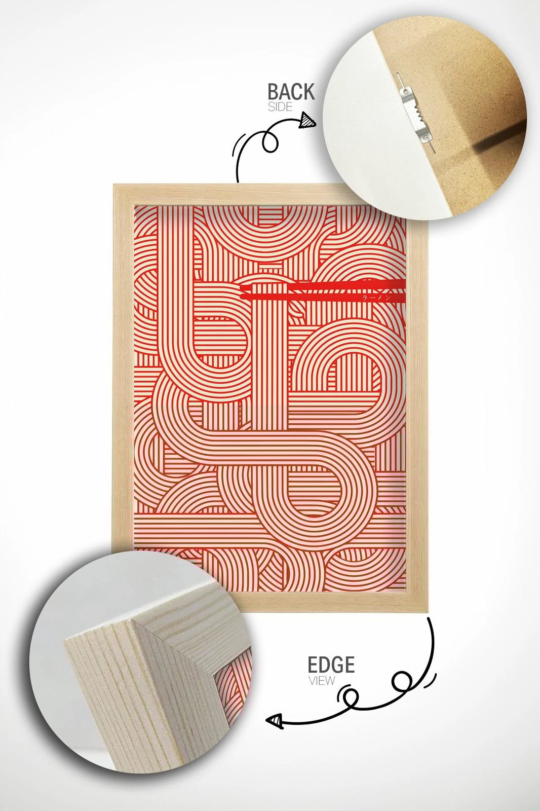 Pikturë dekorative me kornizë Wallity, Lmnmdl13, shumëngjyrëshe, 33x48cm