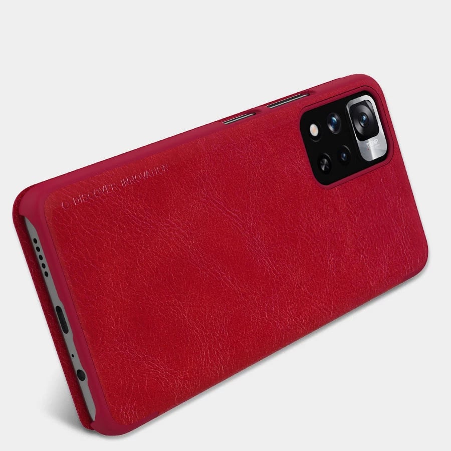Mbështjellës Nillkin Qin Case për Xiaomi Redmi Note 11 Pro+, Redmi Note 11 Pro, Mi 11i HyperCharge, e zezë