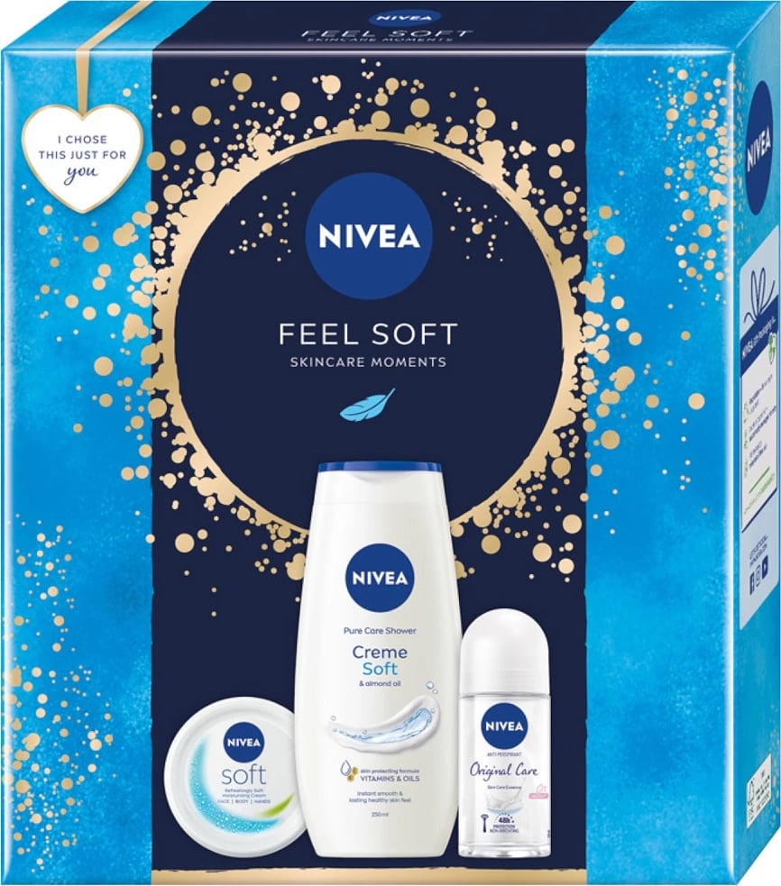 Set kozmetikash për femra Nivea Feel Soft 3 copë