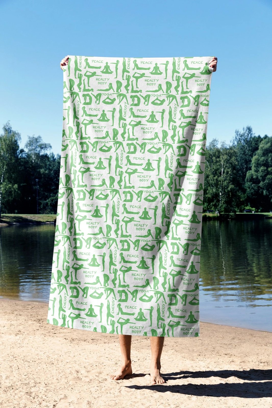 Peshqir plazhi Mijolnir, Yoga Harmony 90, shumëngjyrësh, 90x150cm