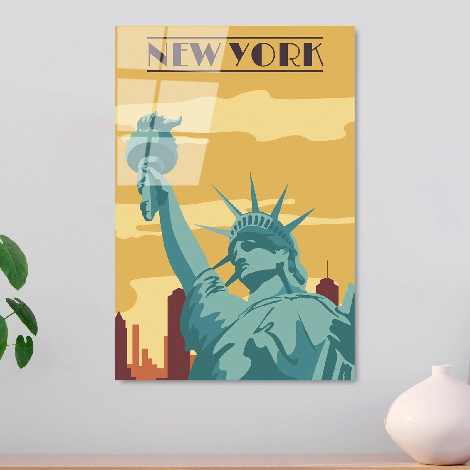 Pikturë dekorative prej xhami të temperuar, Wallity UV-1027, 30x45cm