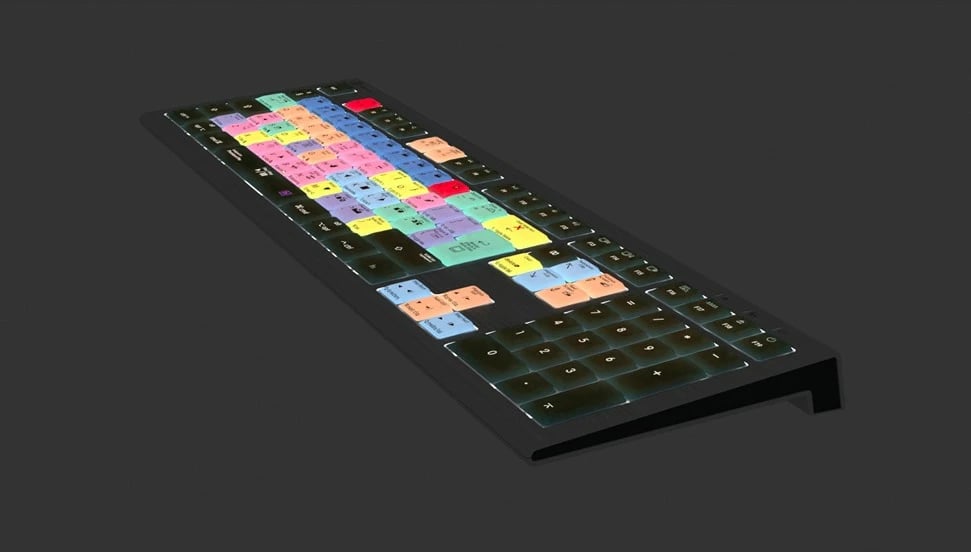 Tastierë LogicKeyboard Astra 2 për Adobe Premiere Pro CC, UK layout, Mac, shumëngjyrëshe