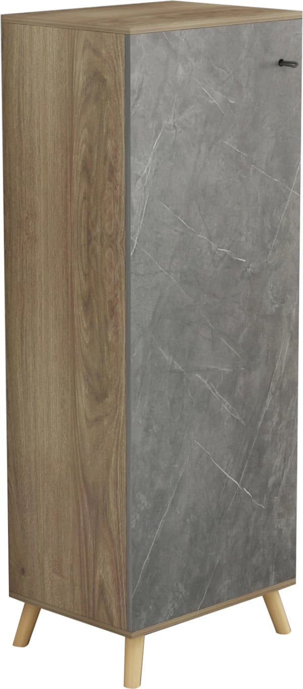 Dollap këpucësh ALVARO FH8954.14 melaminë, teksturë guri, 50x38x135 cm