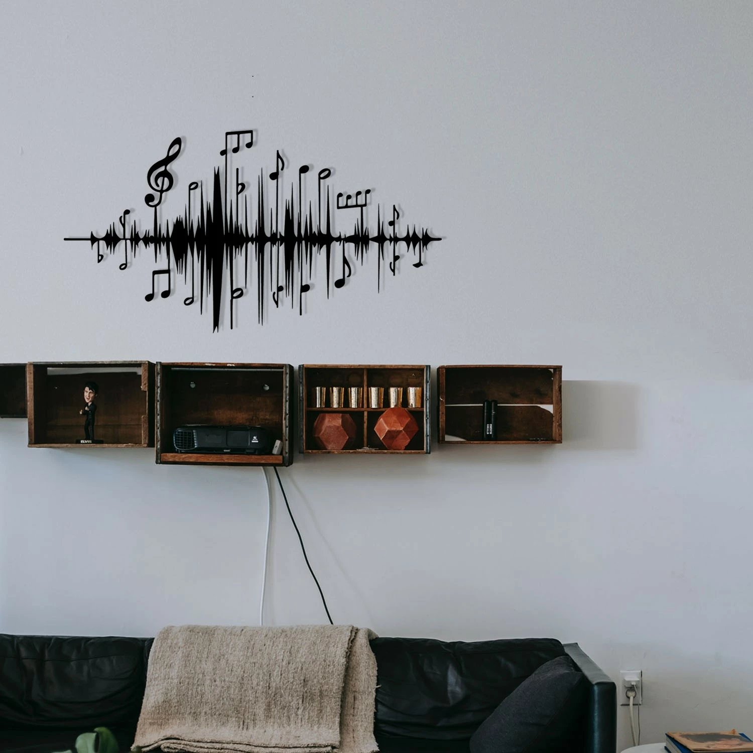 Aksesor dekorativ metalik për mur, Wallity, Lal, ngjyrë e zezë, 69x37cm Aksesor dekorativ metalik për mur, Wallity, Lal, ngjyrë e zezë, 69x37cm