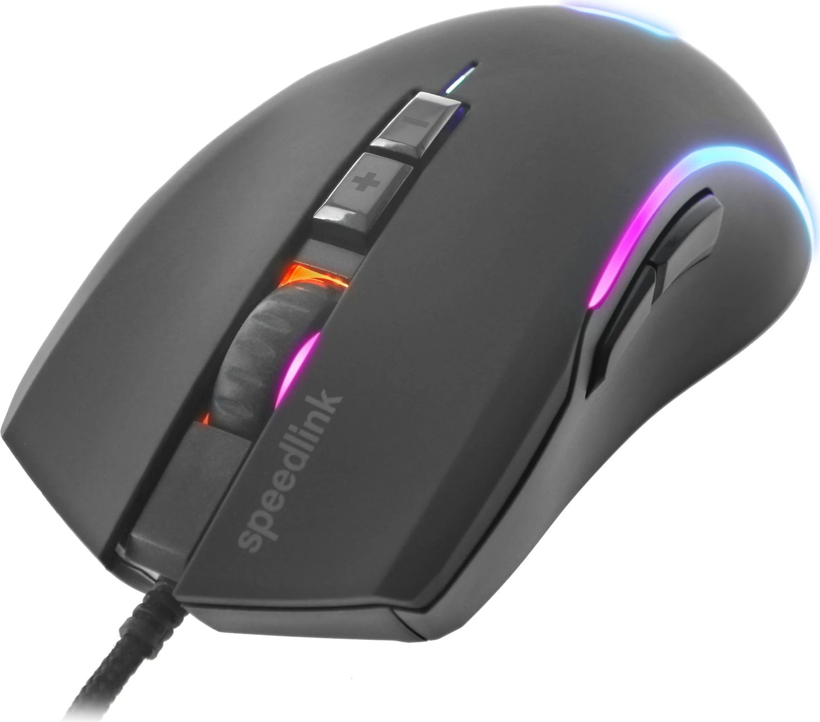 Maus Speedlink SL-680022-RRBK, 6400 DPI, USB, i zi, RGB