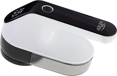 Heqës pushash Adler AD 9618, LCD, 3 shpejtësi, bateri 2000mAh, kokë 6.5 cm, USB-C, bardhë-e zezë