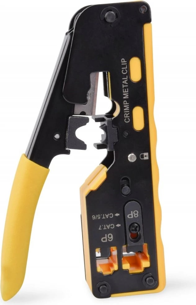 Mjet krimpimi Digitus DN-94025 për konektorë RJ45 Cat.5e/Cat.6, RJ12, RJ11, Metal, me prerje dhe heqje izolimi