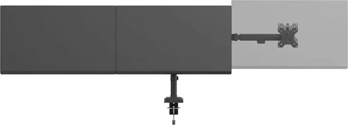 Krah monitori Neomounts DS60-600BL3 për 3 monitorë, tavolinë, i zi