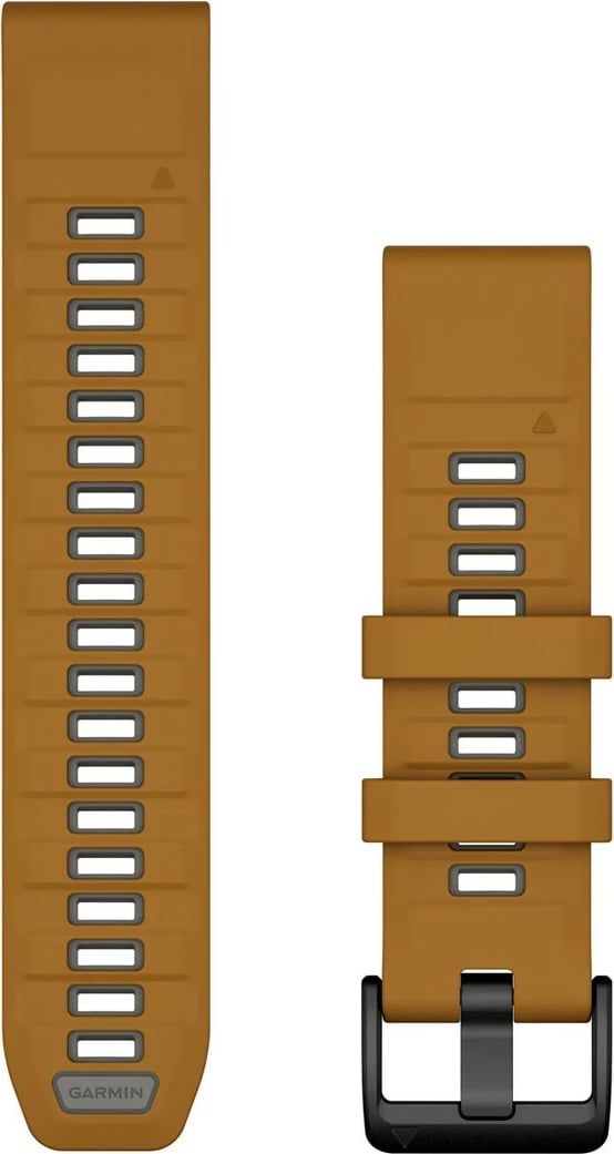 Bandë silikon për smartwatch Garmin, QuickFit 22mm, kafe/gri