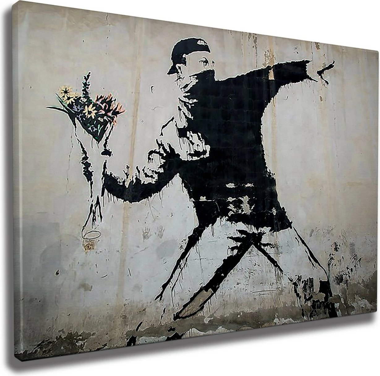 Pikturë dekorative në kanavacë, Rage Flower Thrower, shumëngjyrëshe, 50x70cm