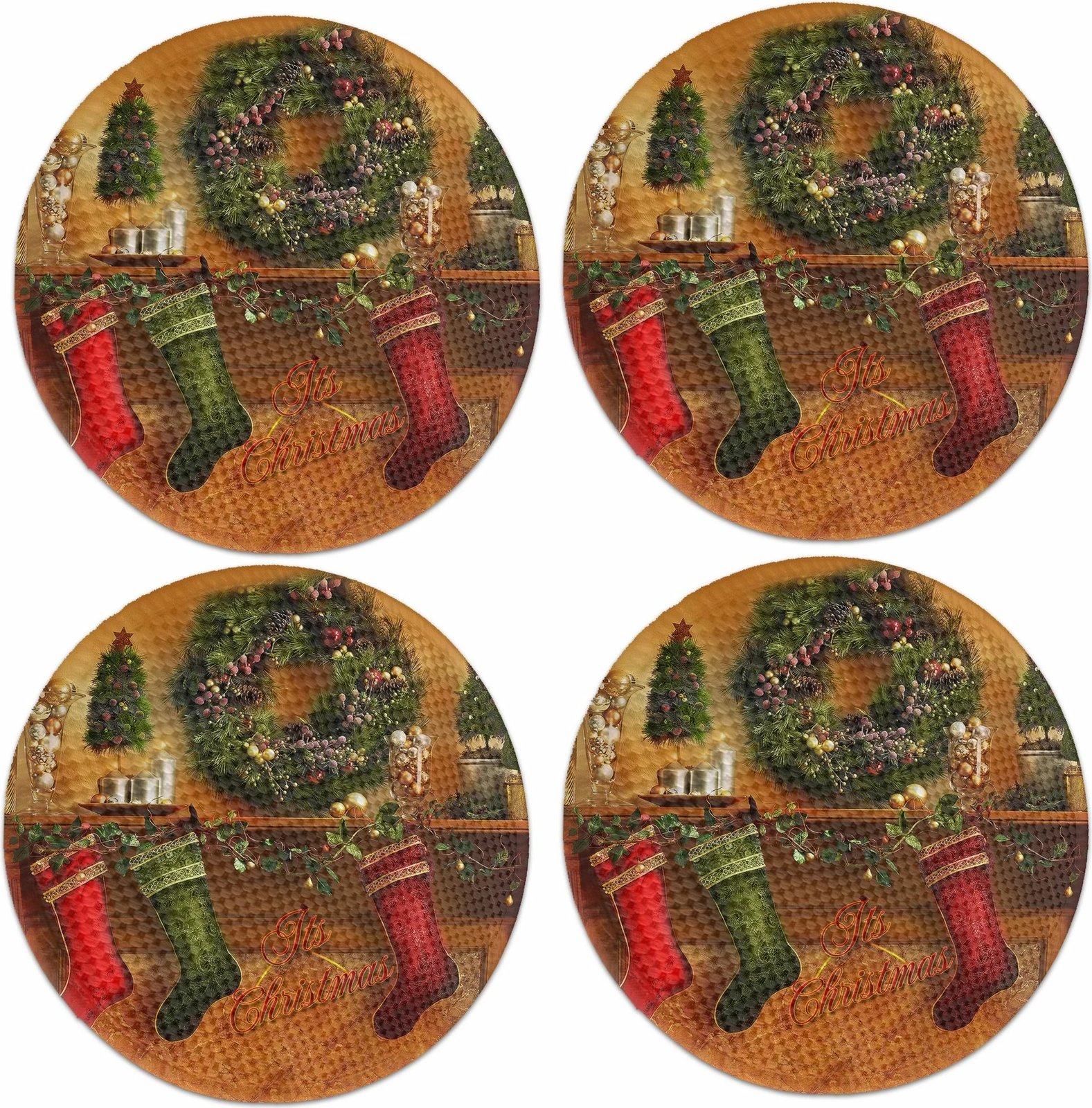 Ndamëse tavoline Hermia Concept, shumëngjyrëshe, 4 copë, 37cm