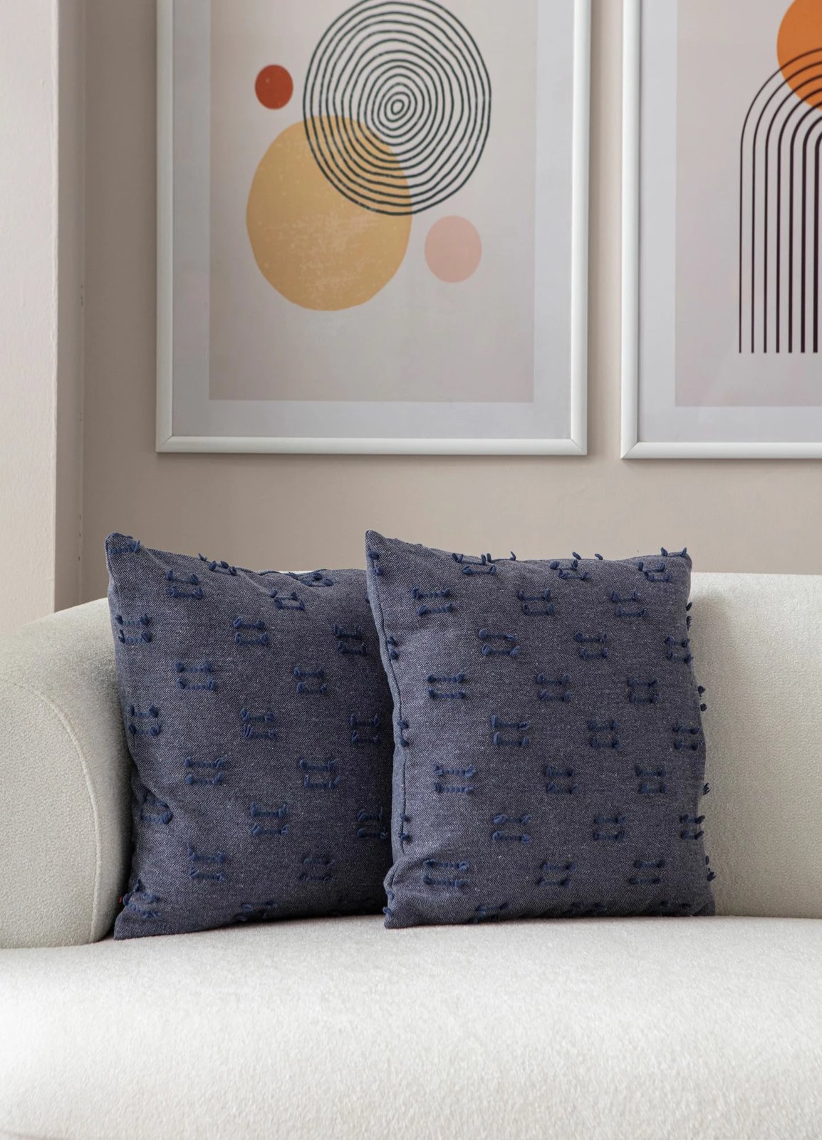 Set mbulesash për jastëk (2 copë), Evila Originals, Tuffet, ngjyrë kaltër, v8