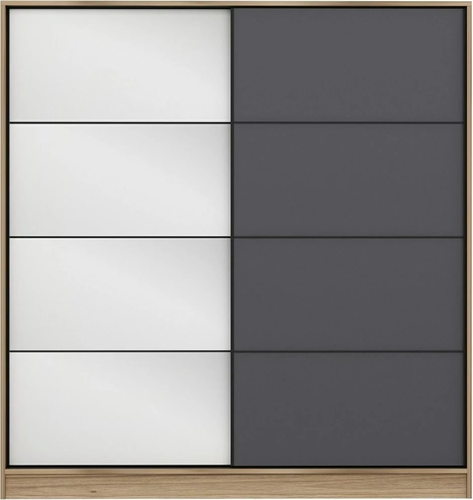 Dollap garderobe Hanah Home, Kale, dore dhe antracit, 180x210x52cm