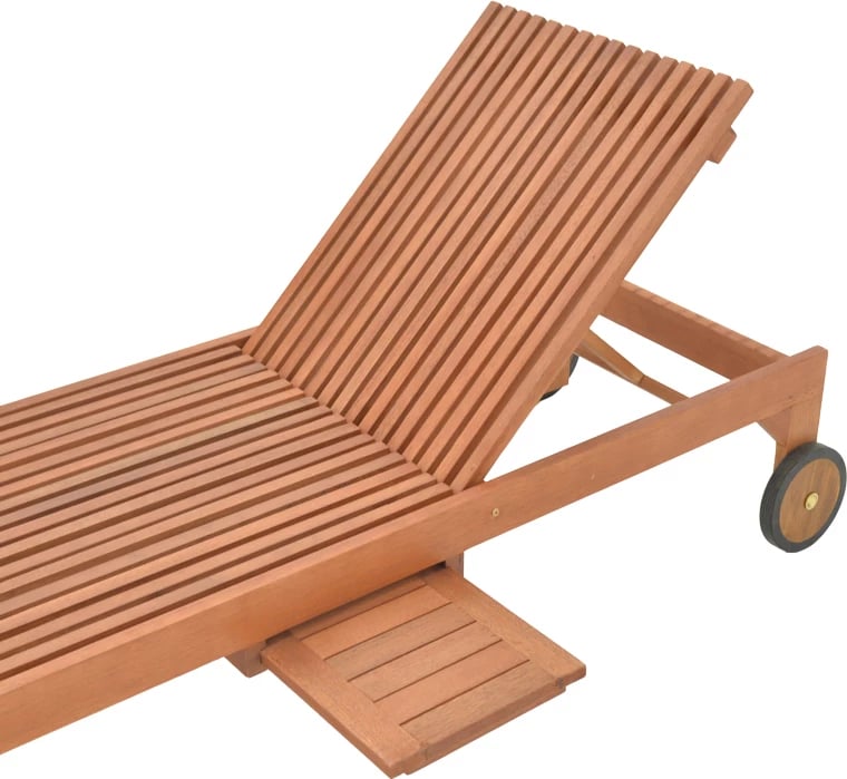 Shezlong Sunnie dru meranti, ngjyrë natyrale, 200x65x35cm