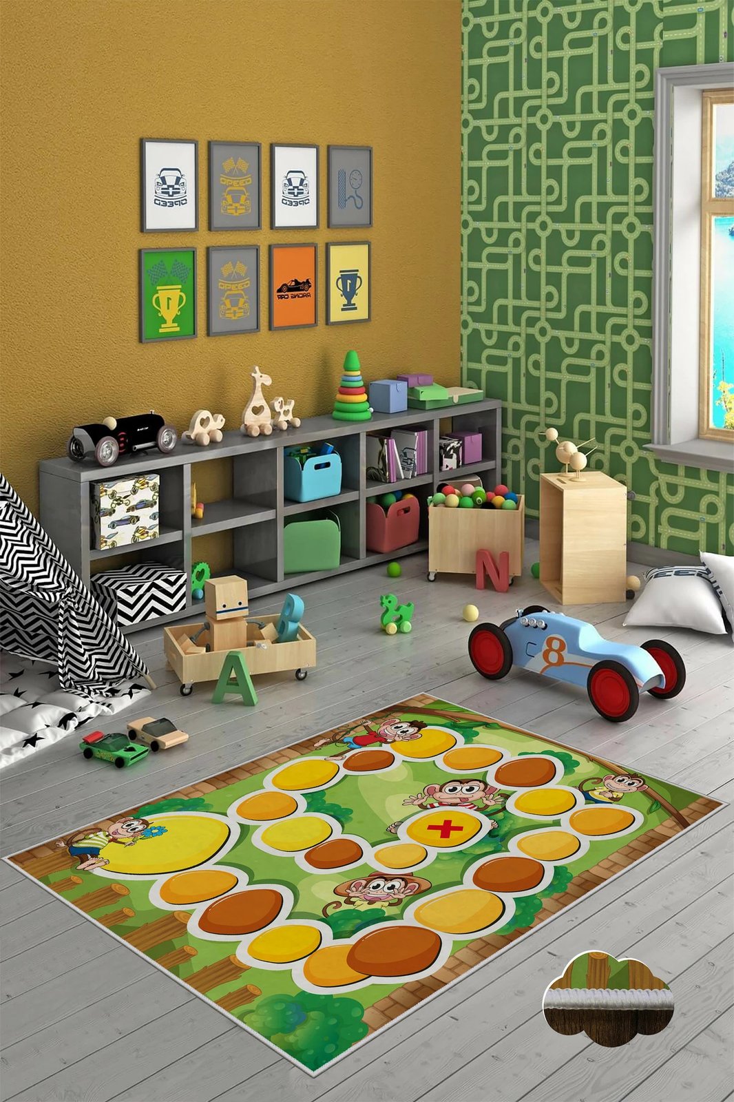 Qilim shumëngjyrësh për fëmijë, 50x80cm, Conceptum Hypnose, WOOKECE114