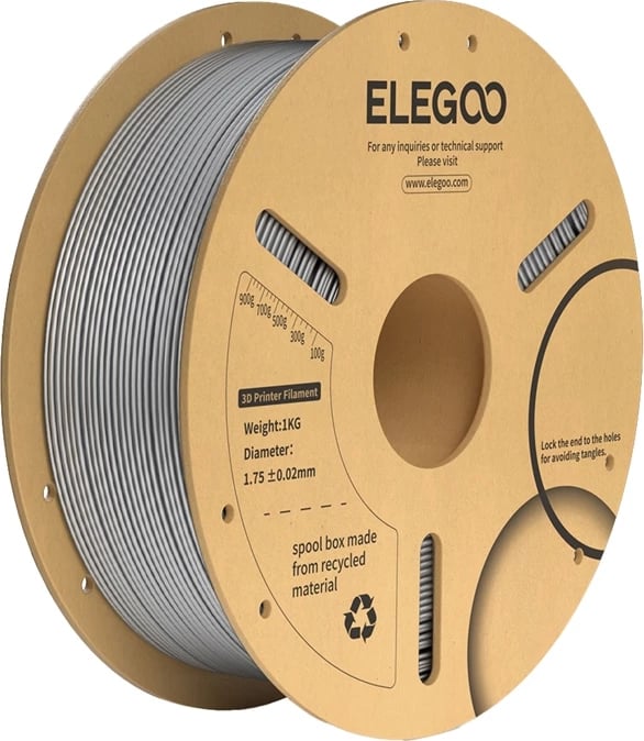 Filament PLA+ ELEGOO 1 kg, 1.75 mm, Star Gray