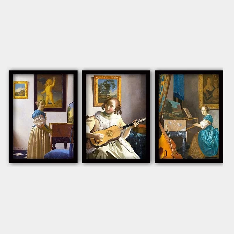 Pikturë dekorative me kornizë (3 copë), Wallity, 3SC_UN3844990_3545