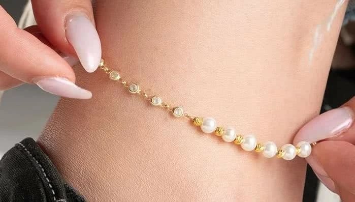 Byzylyk kyç për këmbë, argjend i veshur me ar, Jumeon, NRZ999695