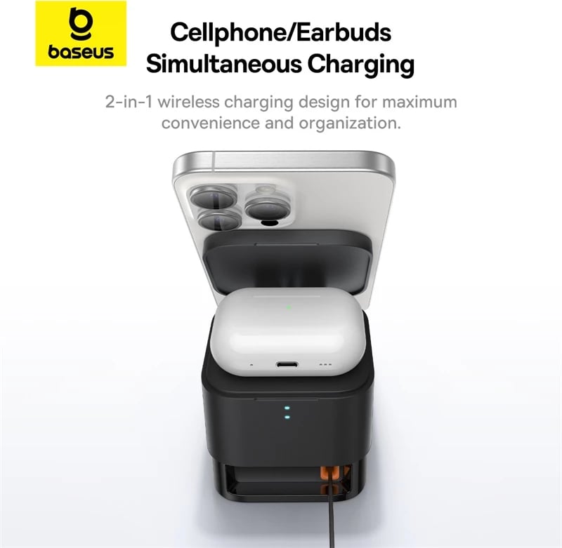 Karikues wireless Baseus BS-W531, MagSafe/Qi, USB-C, 20W, i zi