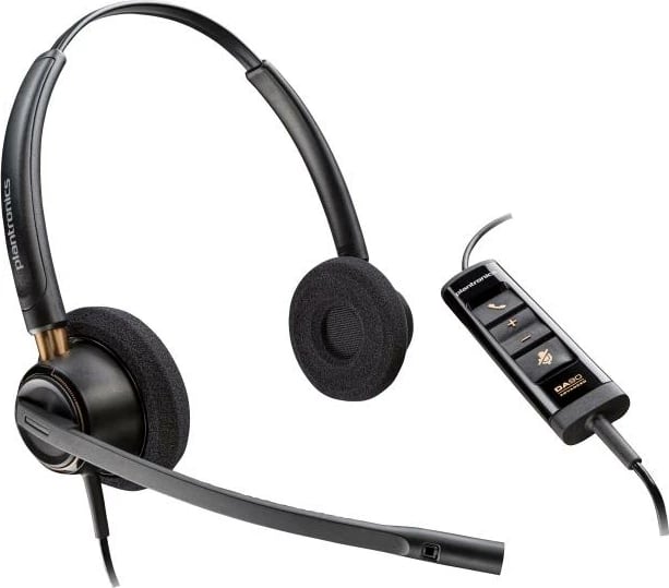 Kufje me mikrofon, HP Poly, EncorePro 320 (767G0AA), stereo, USB-A, kabllo 2–7 m, e zezë