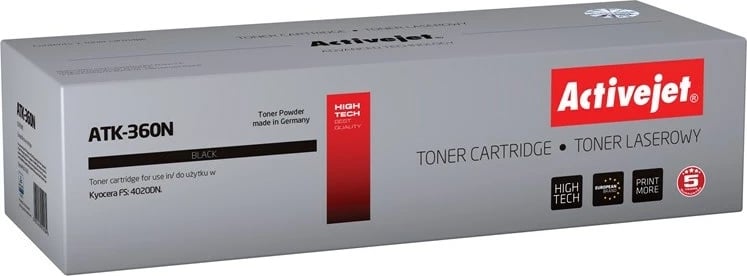 Toner zëvendësues Activejet ATK-360N për printerët Kyocera, 20000 faqe, i zi