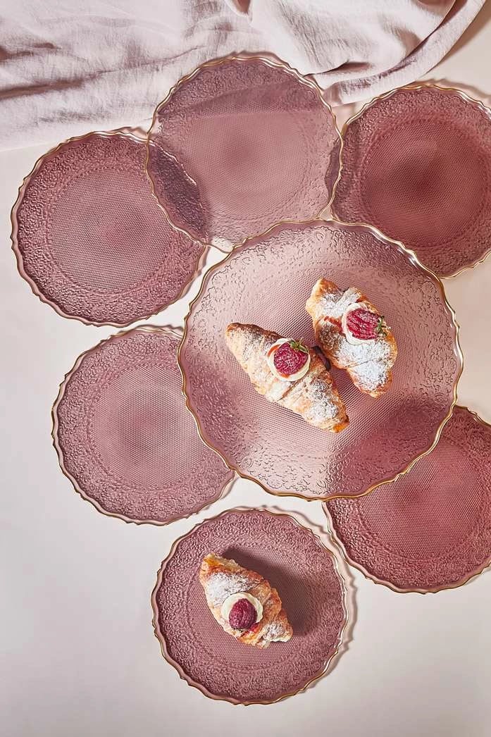 Set pjatash ëmbëlsirash (7 copë), Hermia, Goblen - ngjyrë kumbulle