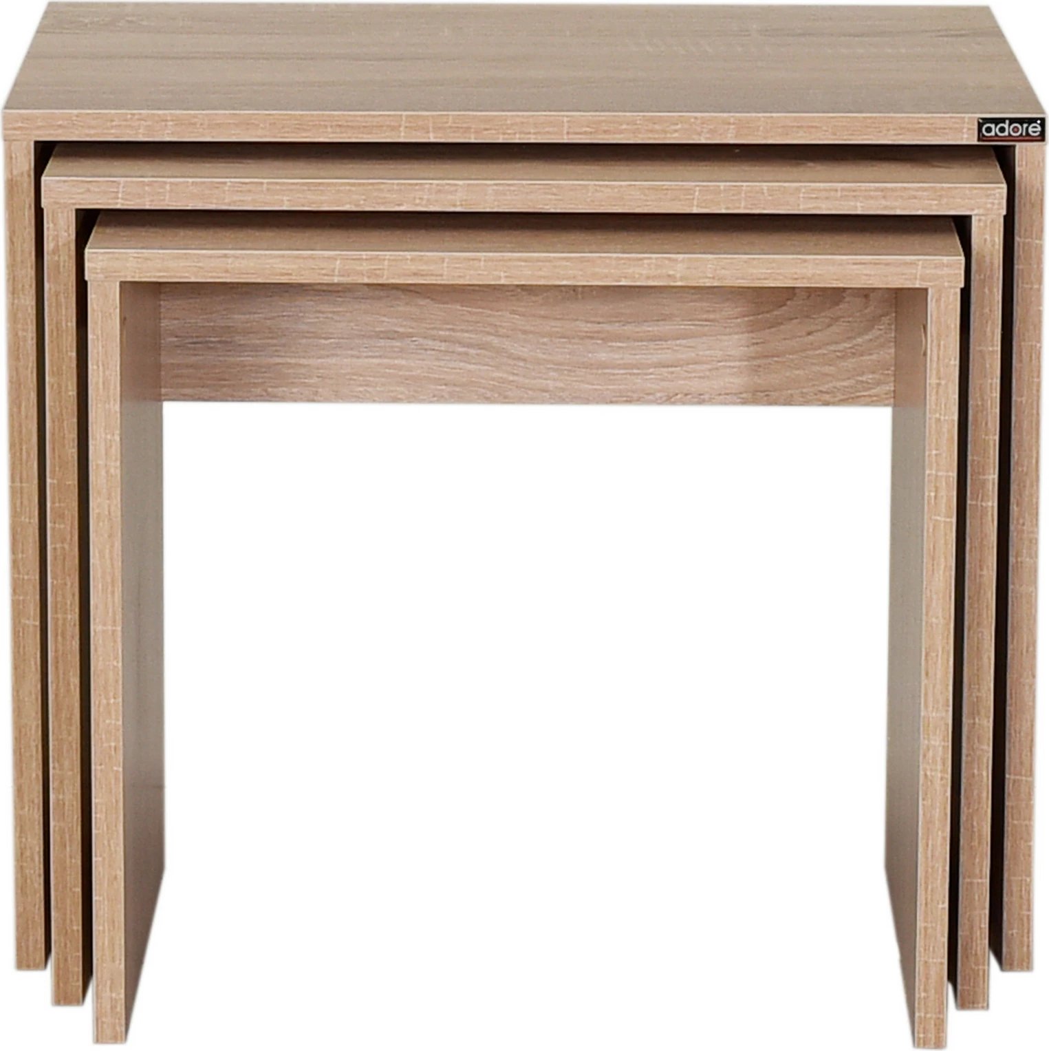 Tavolina kafeje Hanah Home, set prej 3 copësh, ngjyrë sonomo, Shp-103-Ss-1