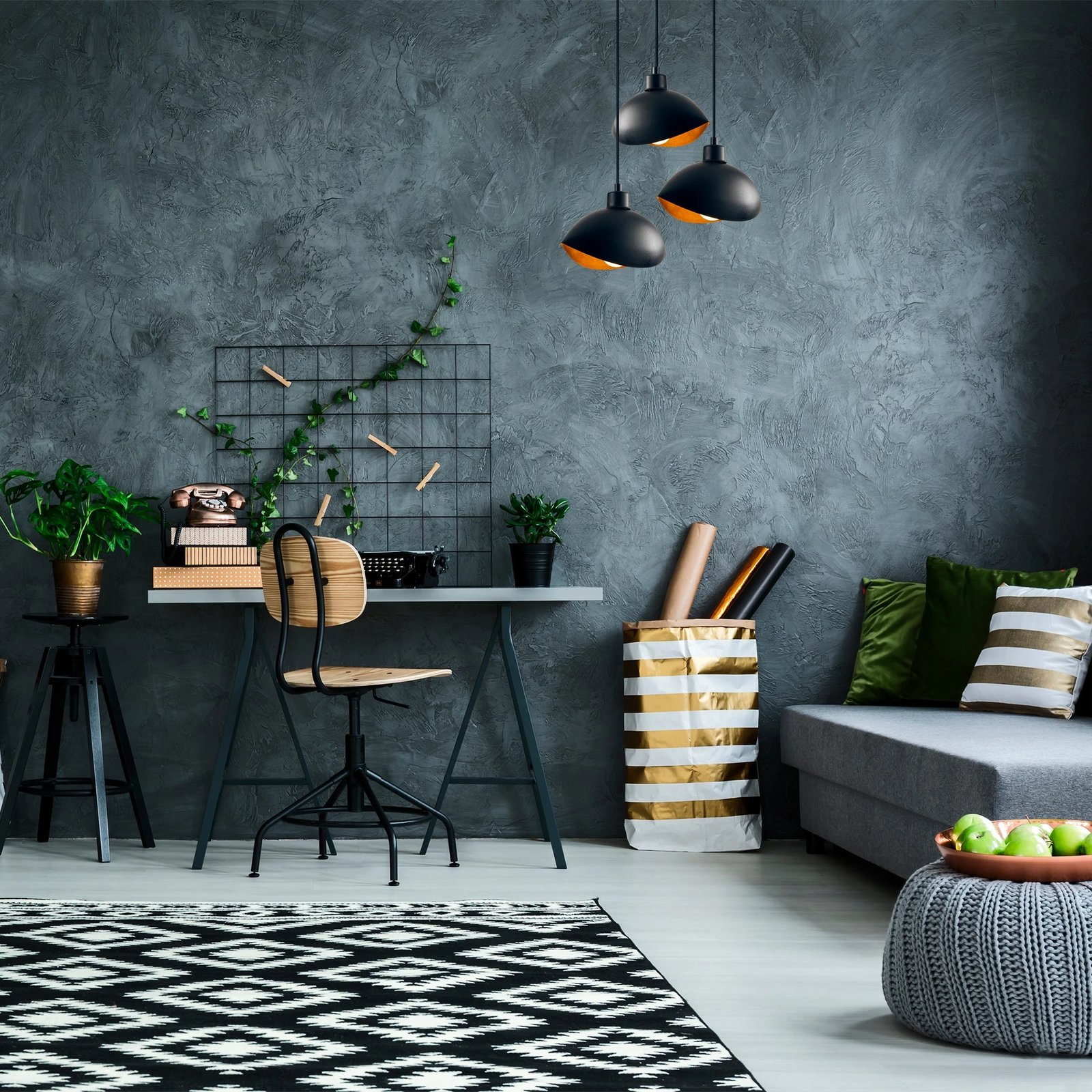 Llambë tavani Opviq, Sivani - MR - 986, e zezë