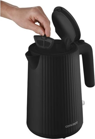 Çajnik elektrik, Concept RK2391, 1.7L, 2200W, plastikë, i zi
