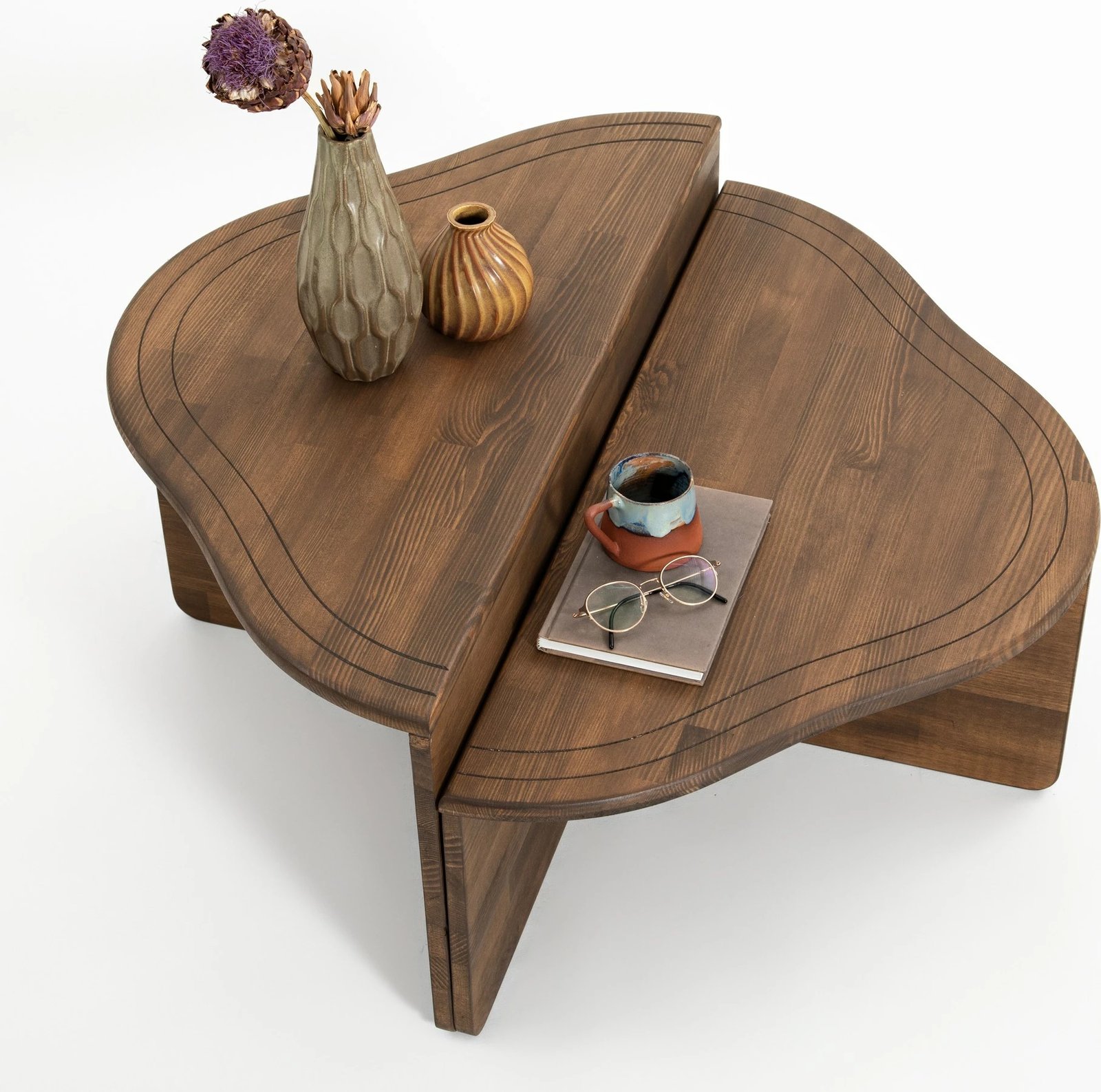 Tavolinë e ulët Hanah Home, Altopiano, ngjyrë arre